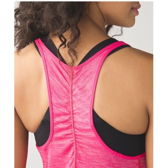 Lululemon Tank Top Womens 2 Pink What The Sport Singlet II Split Strap Racerback - Picture 4 of 11